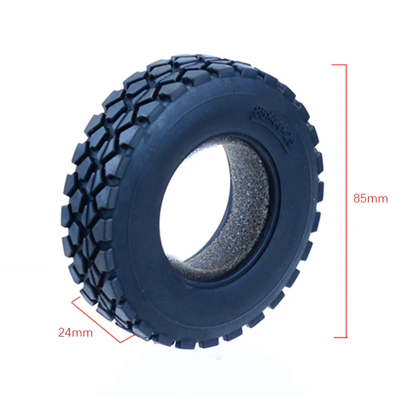 2pcs Rubber Wide and Narrow Tire Tyre for 1/14 Tamiya RC Truck Tipper SCANIA 770S VOLVO BENZ MAN TGX Car Accessories