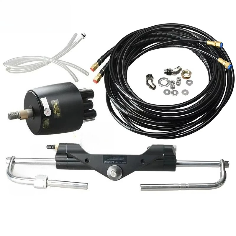 Applicable to Hydraulic Steering System For Outboard Motor With Helm Pump,Cylinder And Tubes Yacht Speedboat Hydraulic Rudder bo
