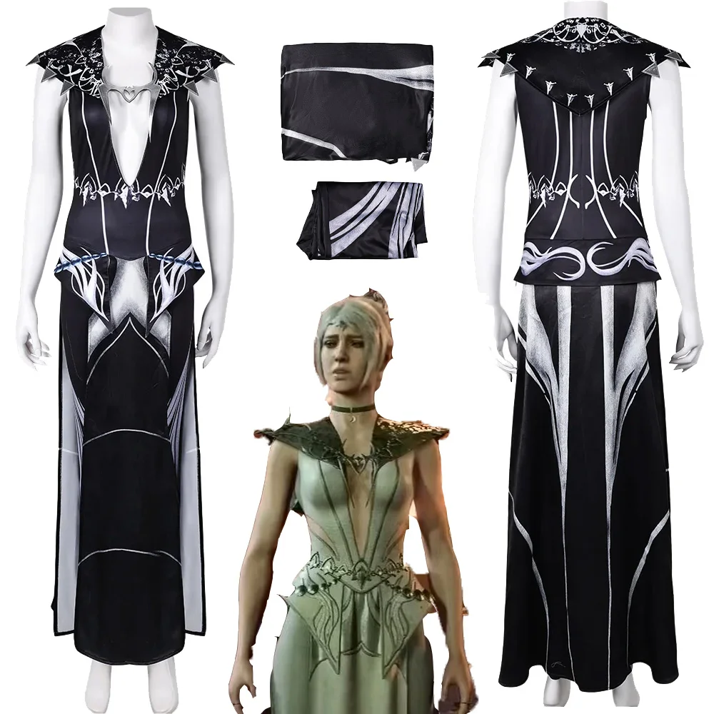 Shadowheart Cosplay Game Baldur Cos Gate Costume Robe Pants Romantic Dress Battle Suit Outfits Halloween Carnival Party Suit