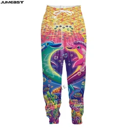 Jumeast Men Women 3D Cartoon Animal Fish Dolphin Casual Long Pants Sport Pullover Length Sweatpants New Fashion Trousers