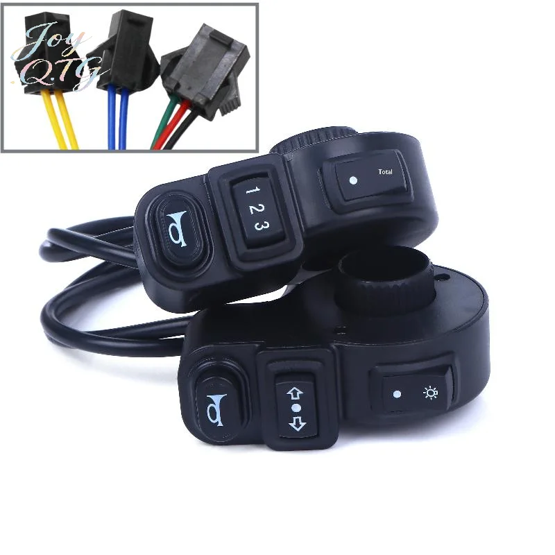 Hot 1/3Pcs Motorcycle Accessories 3in1 E-bike Light ON-OFF Switch Horn Turn Signal Switches For Motorcycle Handlebar Switch