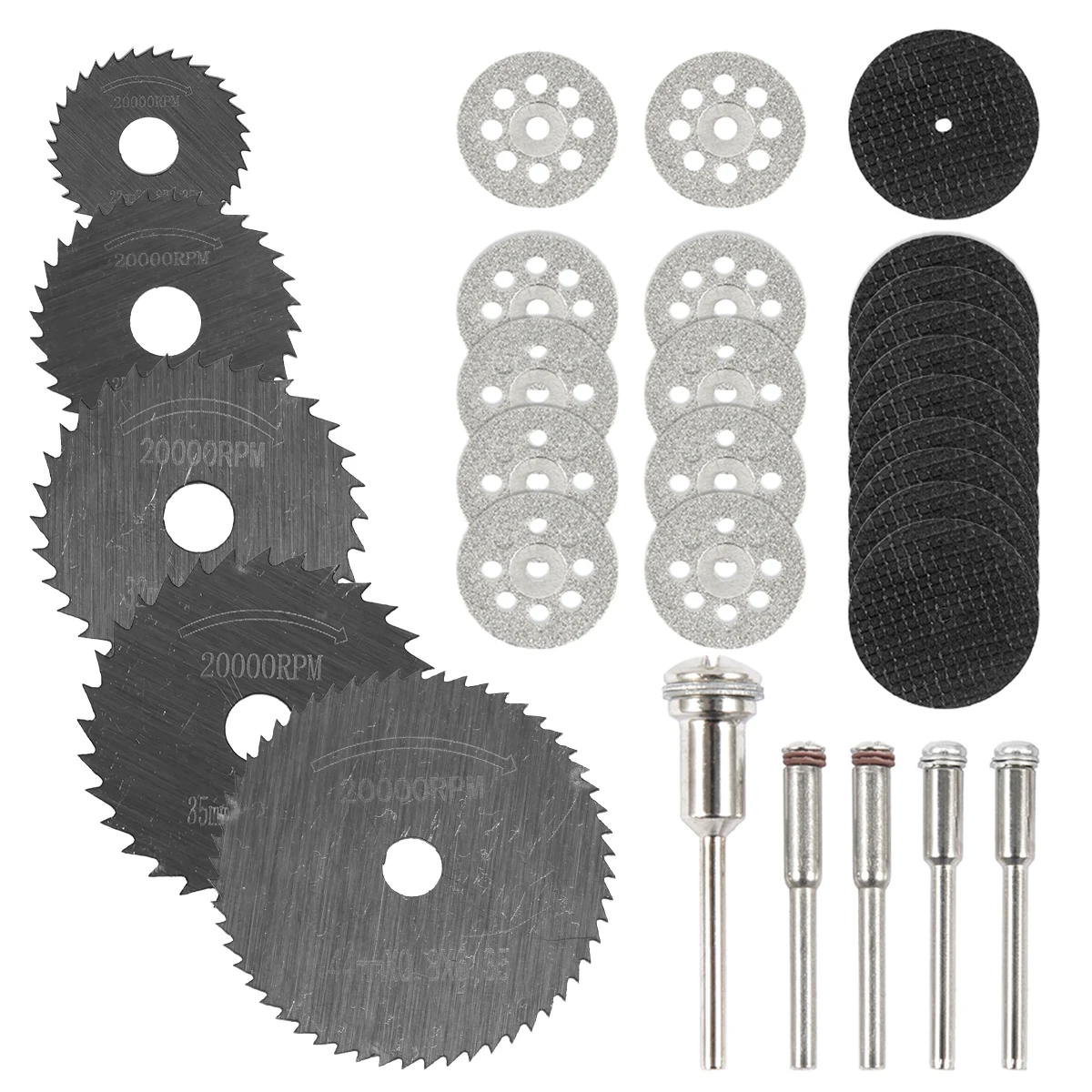

30pcs Cutting Wheel Set High Speed Steel Circular Saw Blades Fast Cut Off Diamond Cutting Discs Tool Resin Cut Off Discs Kit