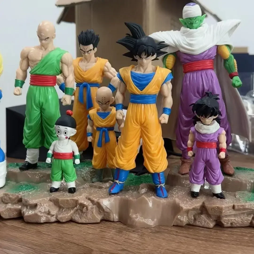 9pcs Dragon Ball Infinite Z Warrior Set Action Figure Goku Gohan Anime Figures Vegeta Piccolo Torankusu Figurine PVC Statue Toy