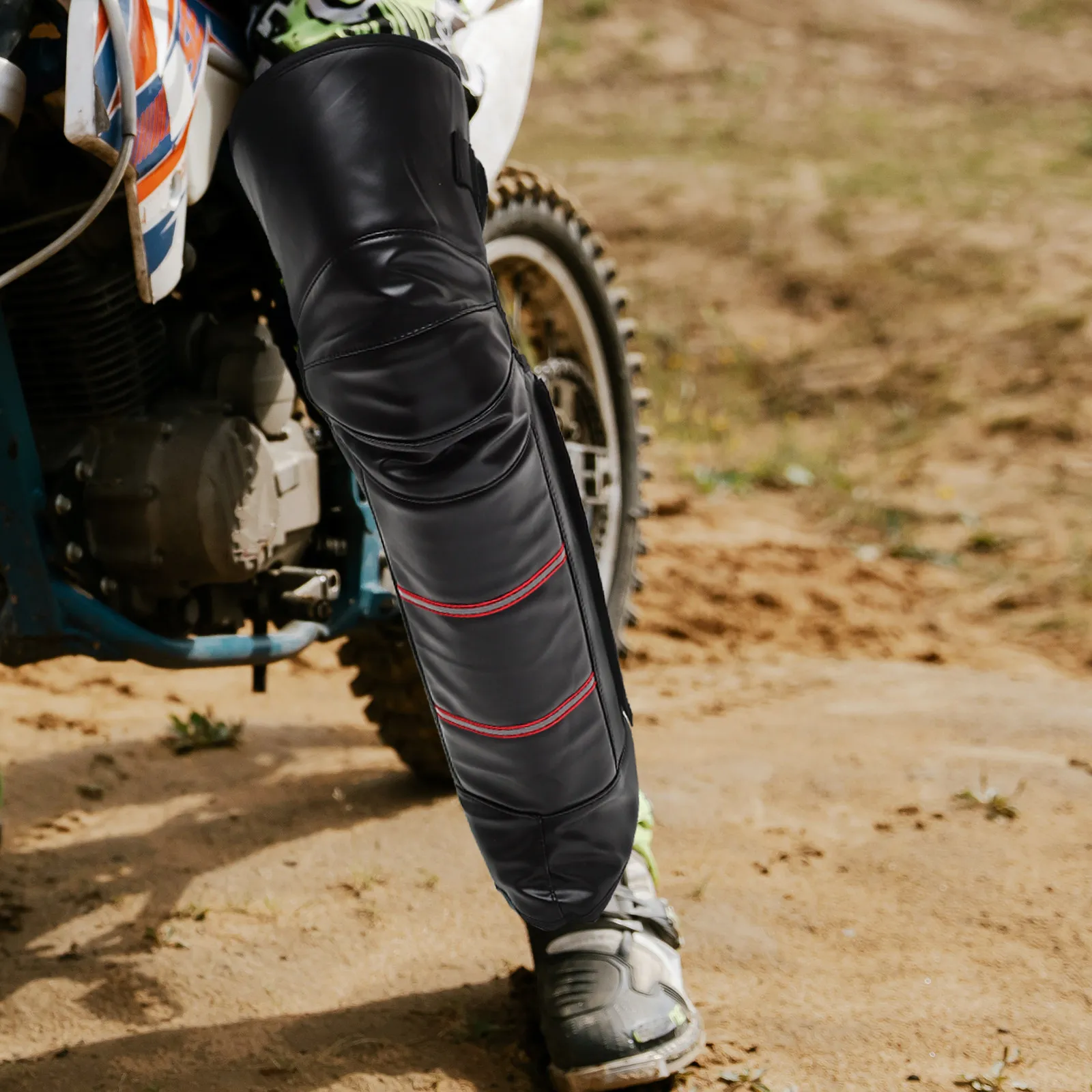 

2 шт. теплые накладки на колени для мотоцикла, зимние ветрозащитные водонепроницаемые светоотражающие защитные рукава для езды на велосипеде, альпинизма, катания на лыжах