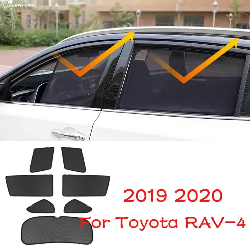 

For Toyota RAV4 RAV-4 XA50 2022 2019 2020 2021 Car Sunshade Magnet Protection Back Front Rear Window SunShade Visor Protector