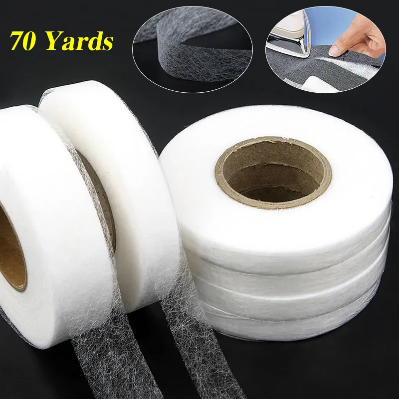 

70 Yard Hot Melt Double Sided Sewing Accessory Adhesive Tape Cloth Apparel Fusible Interlining DIY Accessories Patchwork Lining