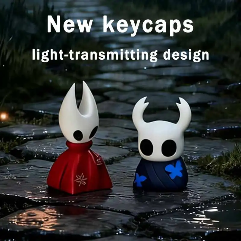 Teclado mecanizado de rol Hollow Knight Hornet, teclas personalizadas Esc, diseño creativo que transmisión de luz, Material de resina, regalos