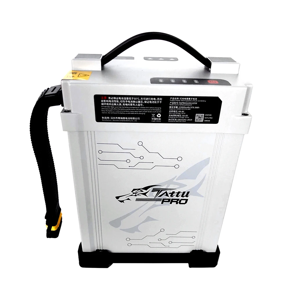 

TATTU 22000mAh PRO 12S Smart Lithium Battery with AS150U Plug for RC FPV Drone - Plastic Material, Long Battery Life