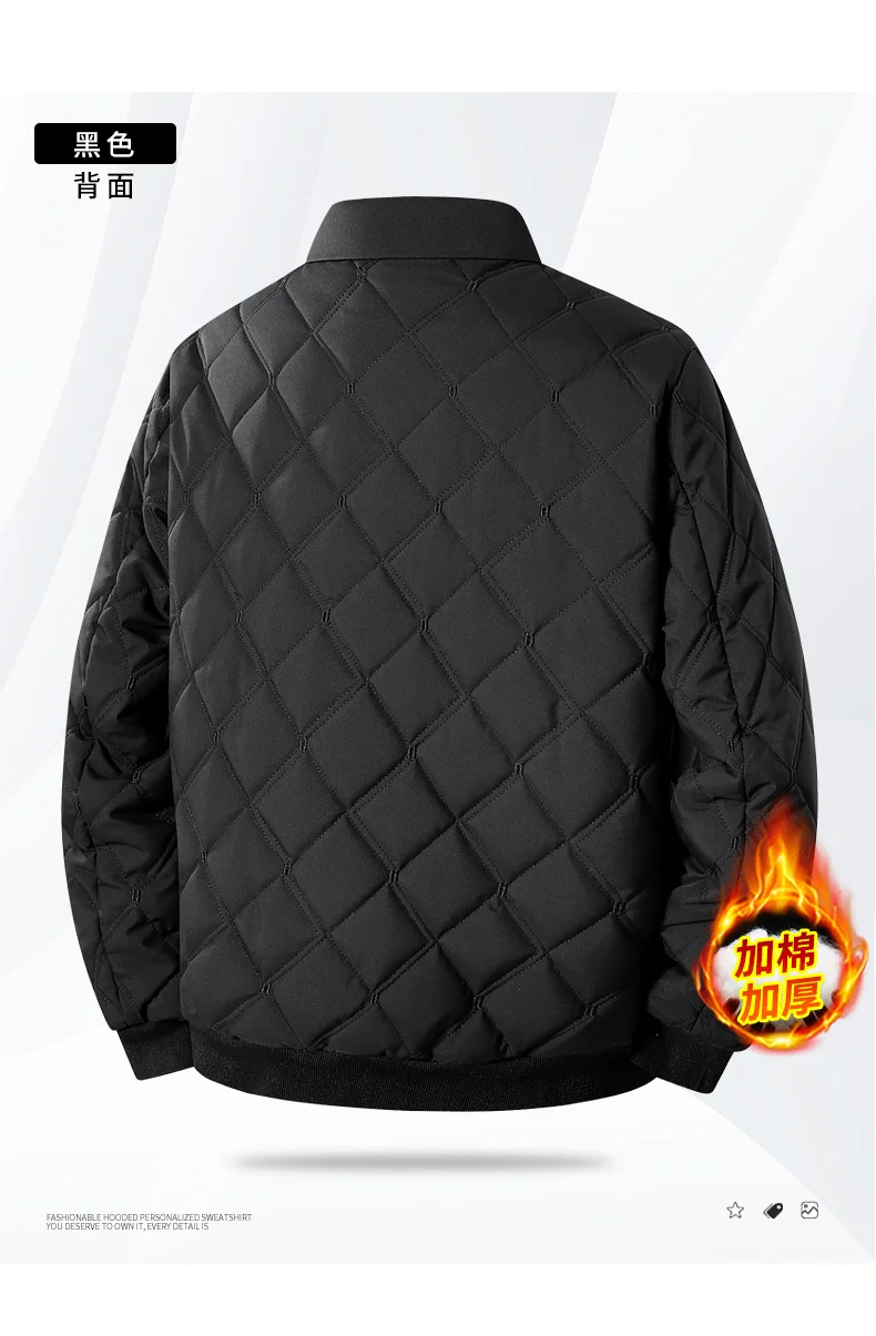 Plus Size M-8XL Turn-down Collar Men Parkas Comfortable Thicken Warm Outerwear Fashion All-match Cotton Jackets Winter Quality
