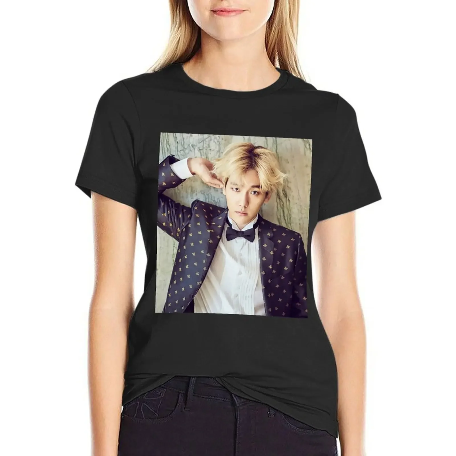 

Baekhyun T-Shirt sports fans animal prinfor vintage clothes plus size tops spring clothes Women 2025
