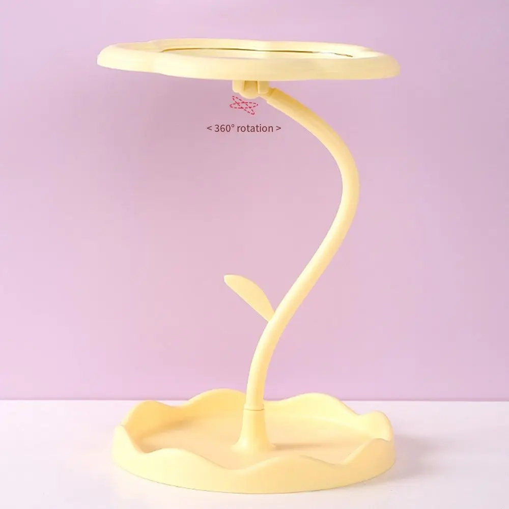 Cute Sunflower Shaped Dressing Mirror Detachable Classic Desktop Makeup Mirror High-definition 360 Degree Rotation Table Mirror