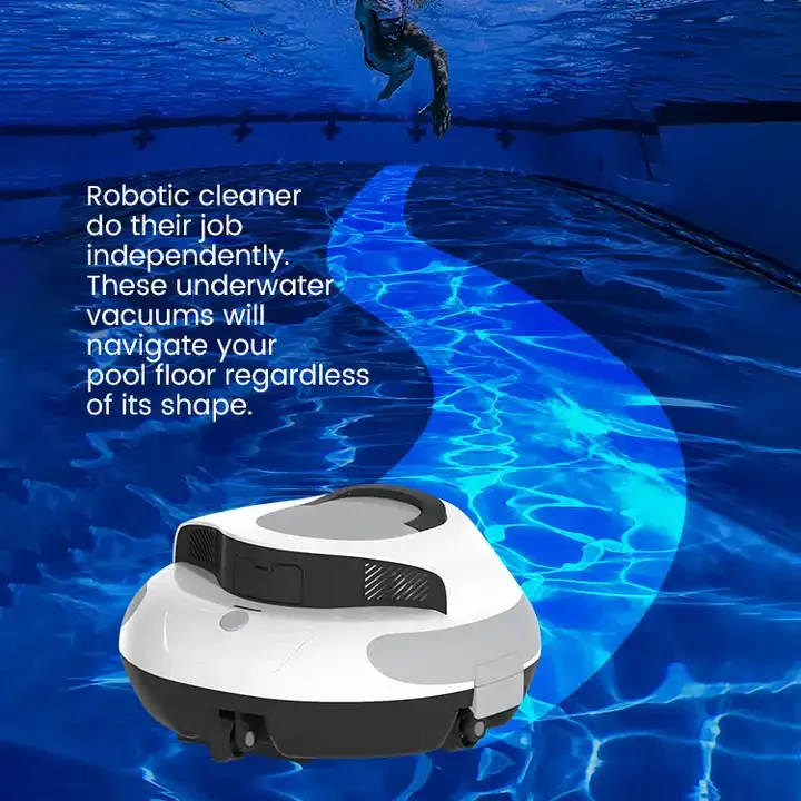 2h Runtime 1000 Ft2 Inground Pool Robo Cleaner Climbing Cleaner aspirapolvere intelligente per piscine