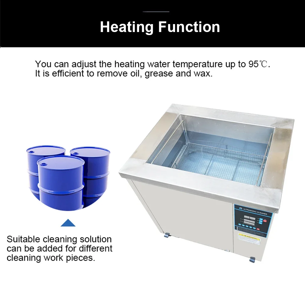 منظف بالموجات فوق الصوتية الصناعية 50L 100L 300L 500L صناعة رأس الطباعة DPF محرك كتلة أجزاء غسالة آلة التنظيف #6