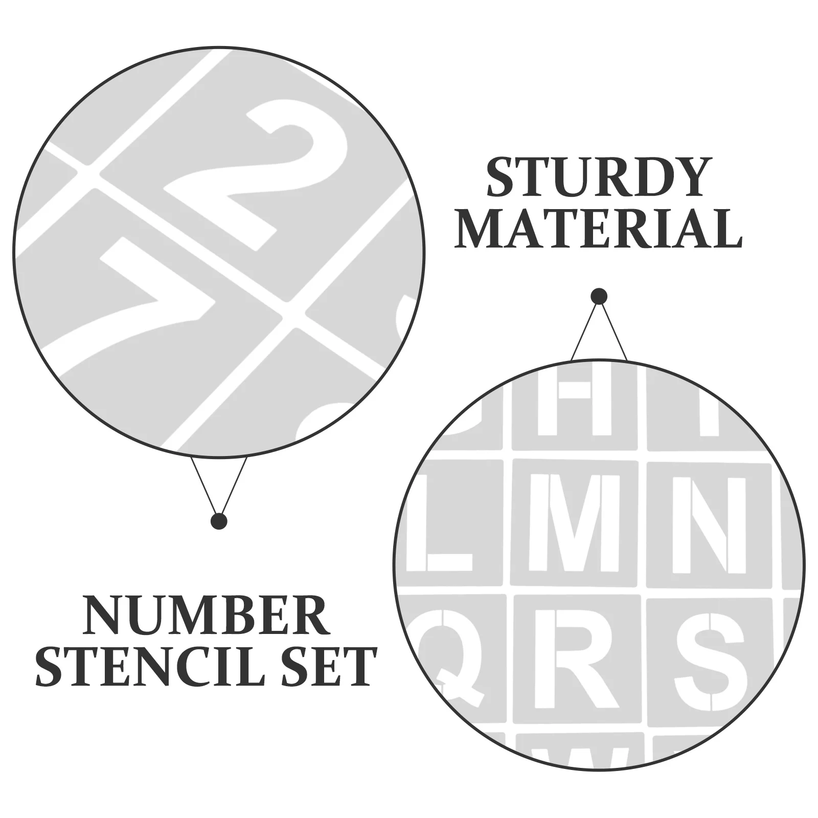 مجموعة واحدة من استنسل أرقام الحروف الأبجدية القابلة لإعادة الاستخدام 26 حرفًا و10 أرقام قوالب بلاستيكية لتعلم الأنشطة اليدوية التي يمكنك صنعها بنفسك #6
