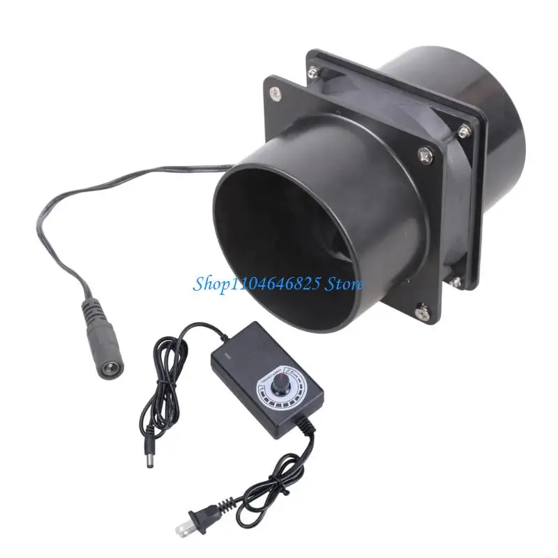 

В комплект канального вытяжного вентилятора диаметром 80 мм входят регуляторы скорости, 2 канала, 8 винтов, вентилятор.