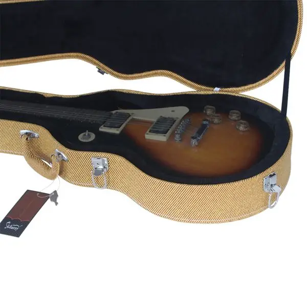 Hard Shell Electric Guitar Case for GLP Style Yellow with Bulge Surface Replace 27413300 Instrument Bags & Cases