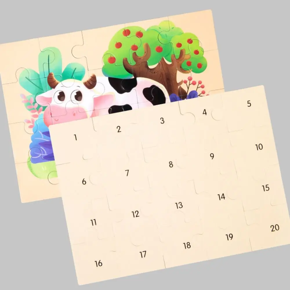 

Panda Puzzle Forest Animals Elephant Building Block Cartoon Animal Jigsaw DIY Home Decor Numbers Jigsaw Puzzle Children