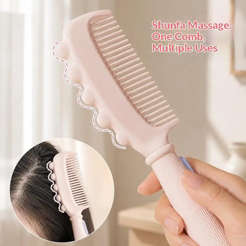 Three In One Portable Press To Remove Scalp Oil Massage The Dense Teeth Comb Detangling Anti-Static Massage Comb