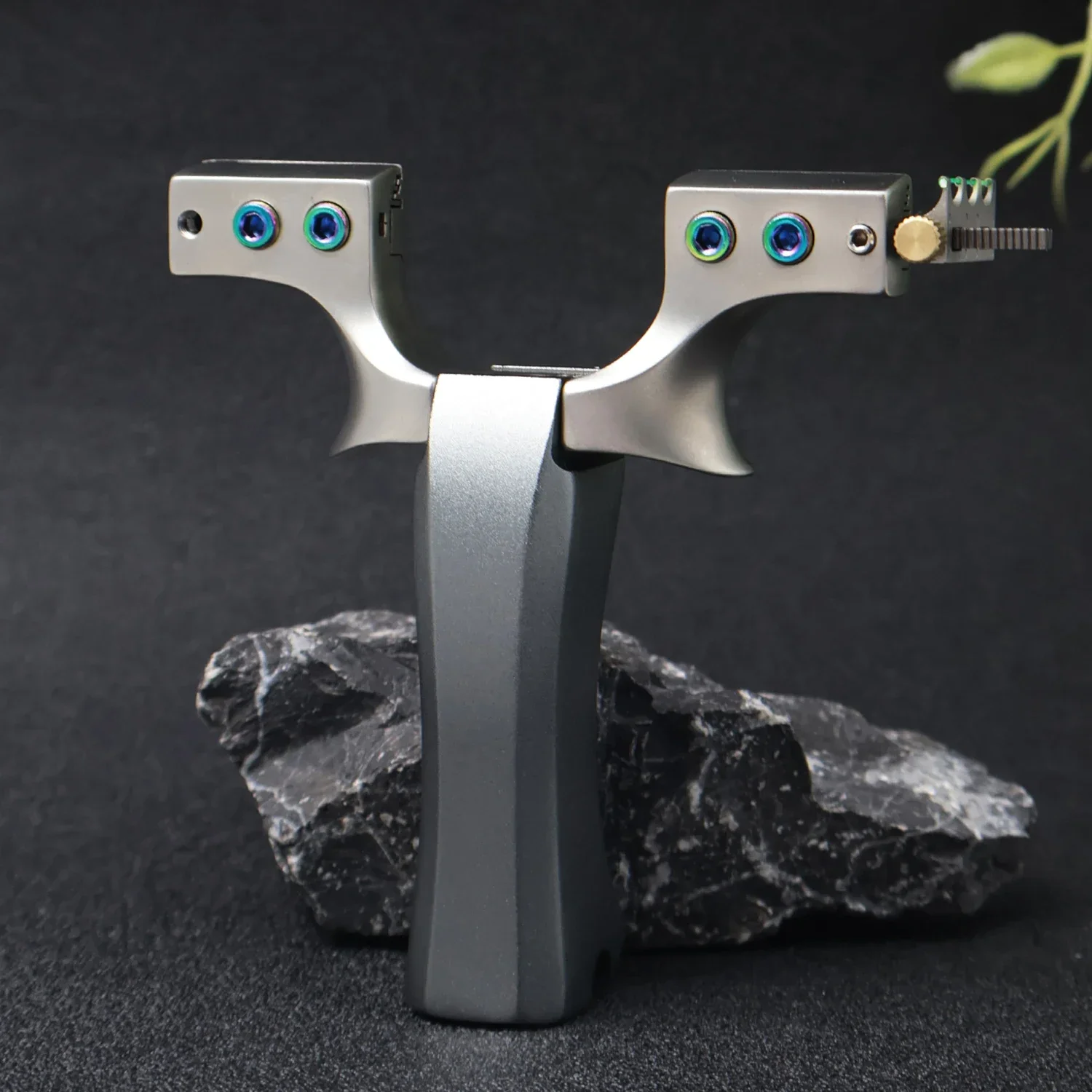 

10030 Wide Fork Slingshot Stainless Steel+Aluminum Alloy Shooting and Recreational Slingshot Practice Tool