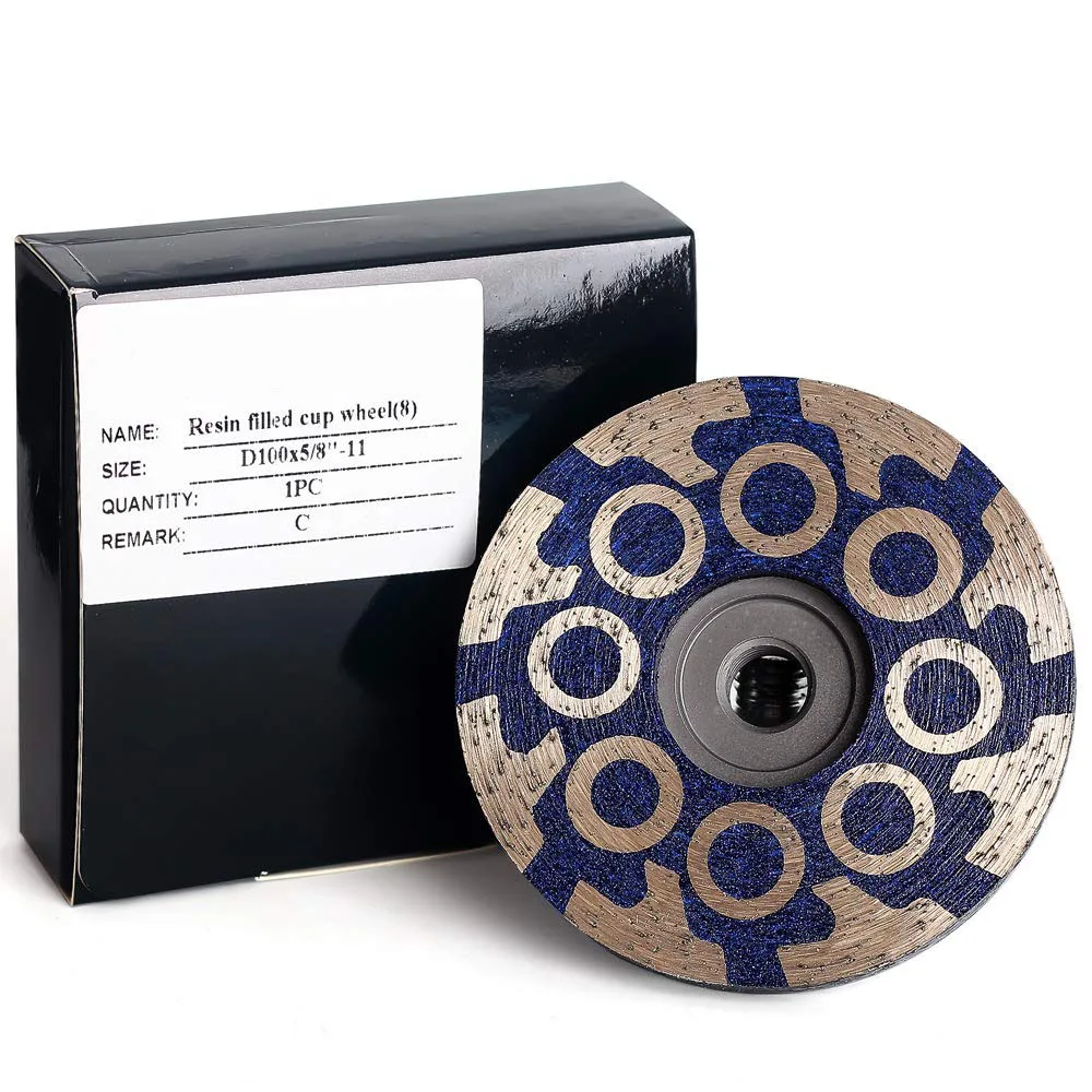 4"Diamond Cup Wheel Resin Diamond Grinding Wheel Coarse Grit with Thread 5/8“-11 or M14 for Grinding Stone Concrete and Tiles