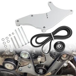 LS Truck Dual Alternator Bracket Kit Compatible with Chevy GM Vortec Engine 1999-2013 4.8 5.3 6.0 6.2 V8 Silver