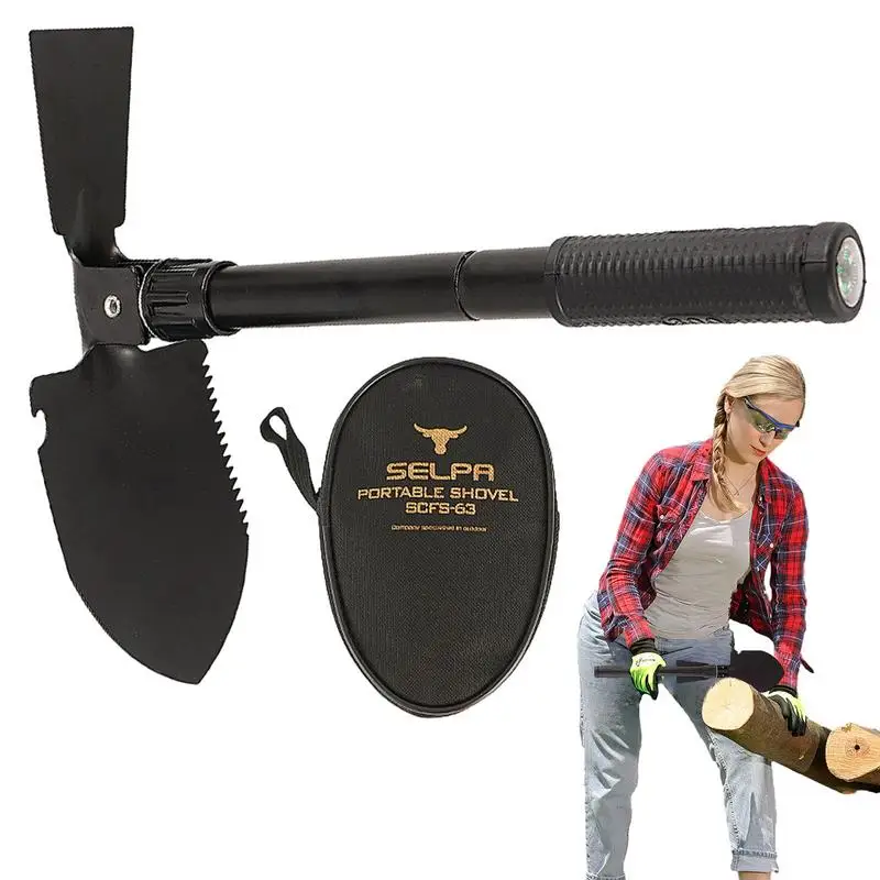 

New Folding Survival Shovel Mini Lightweight Steel Trenching Tool Shovel With Oxford Cloth Bag For Garden Mountain Climbing