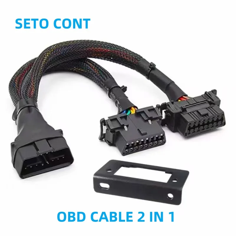 OBDII Splitter Extension Cable 2 In 1 OBD Cable 16 Pin Male to Dual Female Connectors for Kia or for Honda Auto Diagnostic Tool