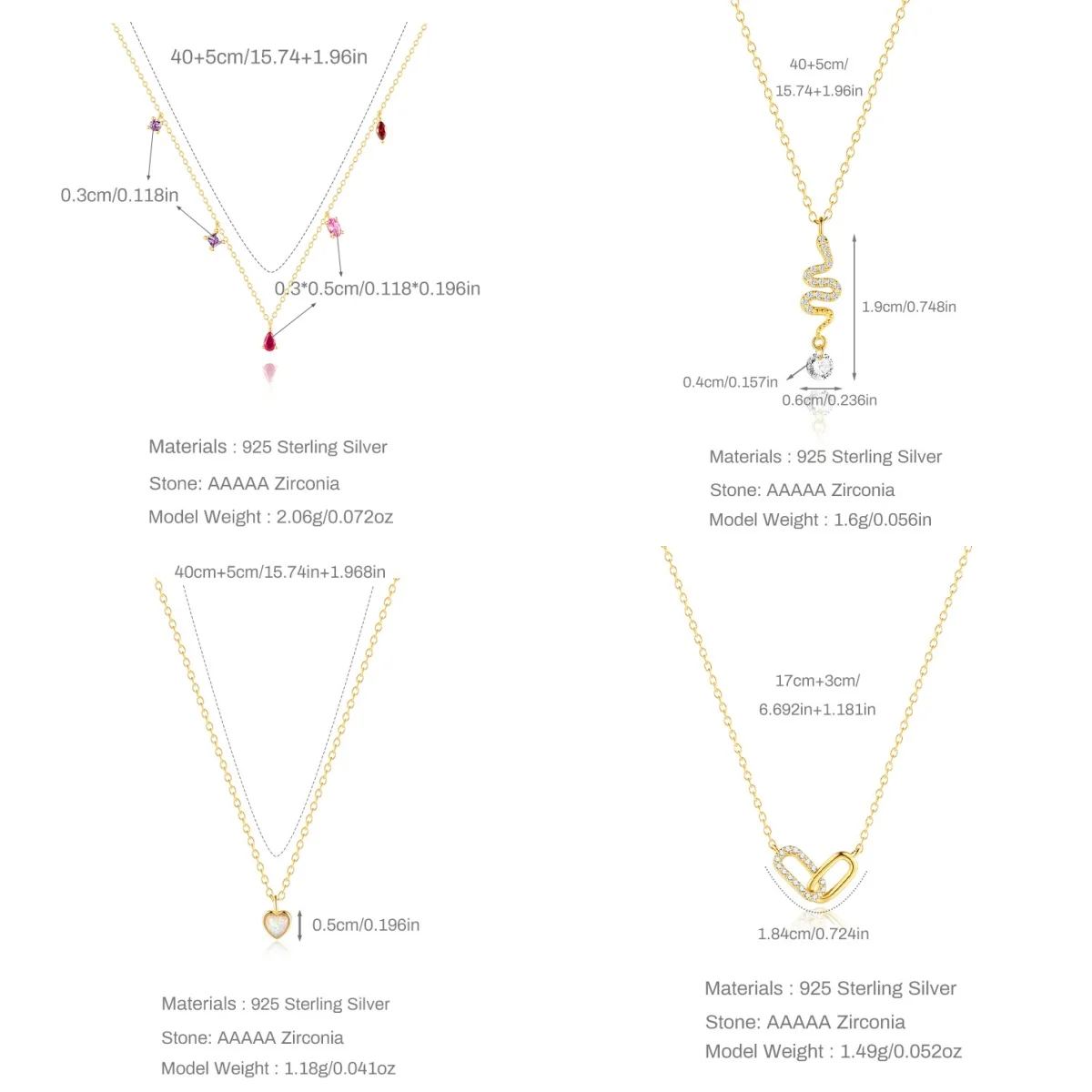 BOAKO Plata De Ley 925 Naszyjnik dla kobiet 2021 Biżuteria na szyję Łańcuch 12 kolorów Kamienie Choker Obojczyk Mujer Collares Bijoux — zdjęcie 5