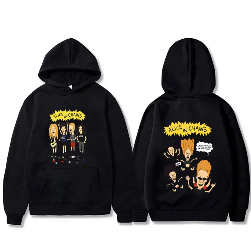 

Hot Rock Band Alice in Chains Hoodie Machos Rule Beavis and Butt Head Sweatshirt Men Women Gothic Punk Funny Pullover Hoodies