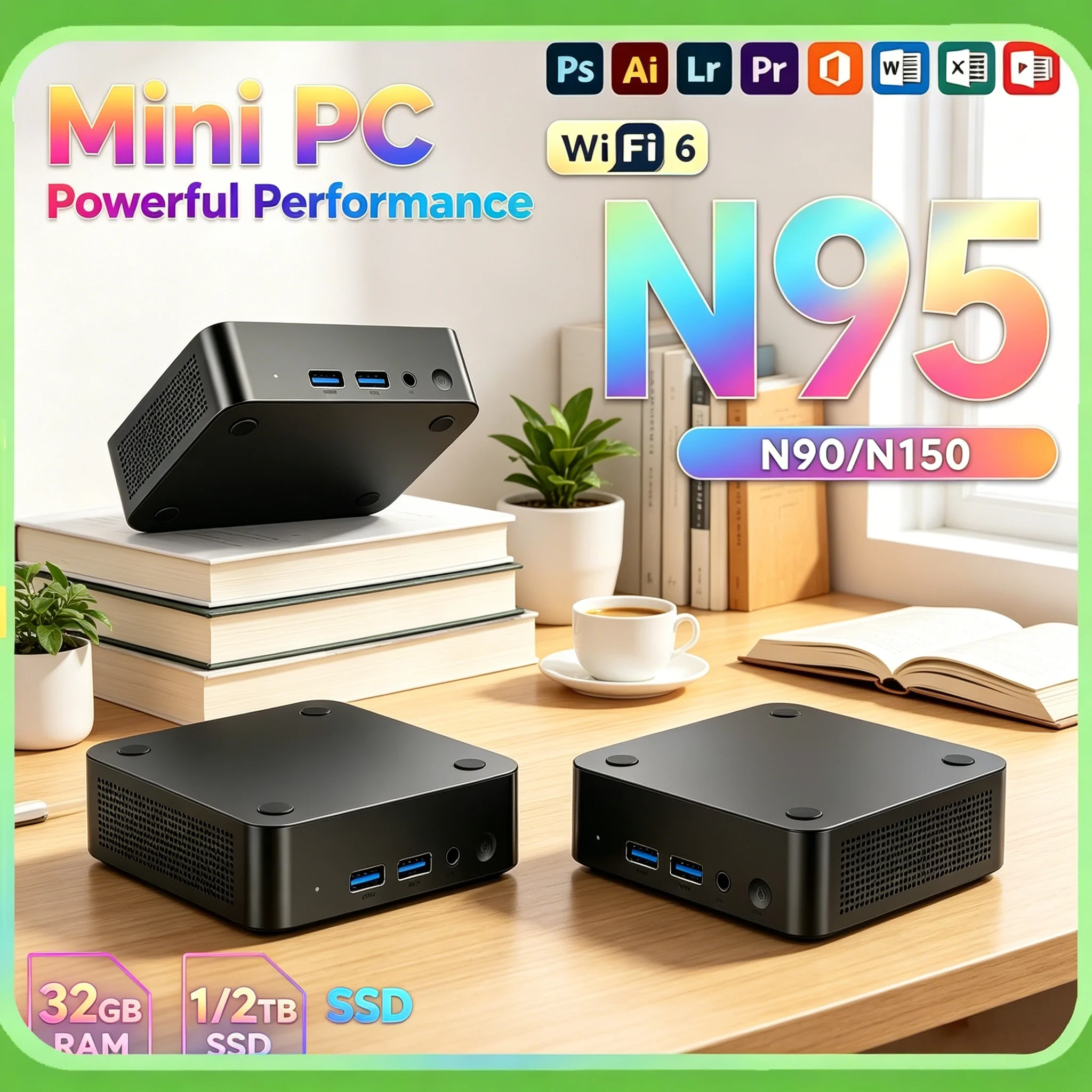 Laptop Ultra Compact Win11 Pro Mini PC WiFi 6 Bluetooth 5.2 Multifunctional Business Office Gaming Mini Host With Bag