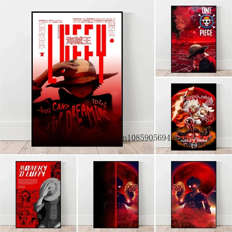 

One Piece 1PC Straw Hat Pirates Popular Anime Picture Gift Art Home Living Room Coffee House Bar Child Room HD Poster Wall Decor