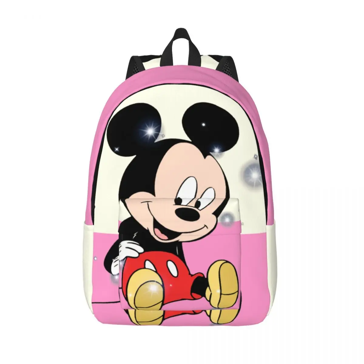 Laptop Bag Justin Zipper Closure Disney Mickey Mouse Cartoon Office Workers For Gifts Kawaii Bookbag For School