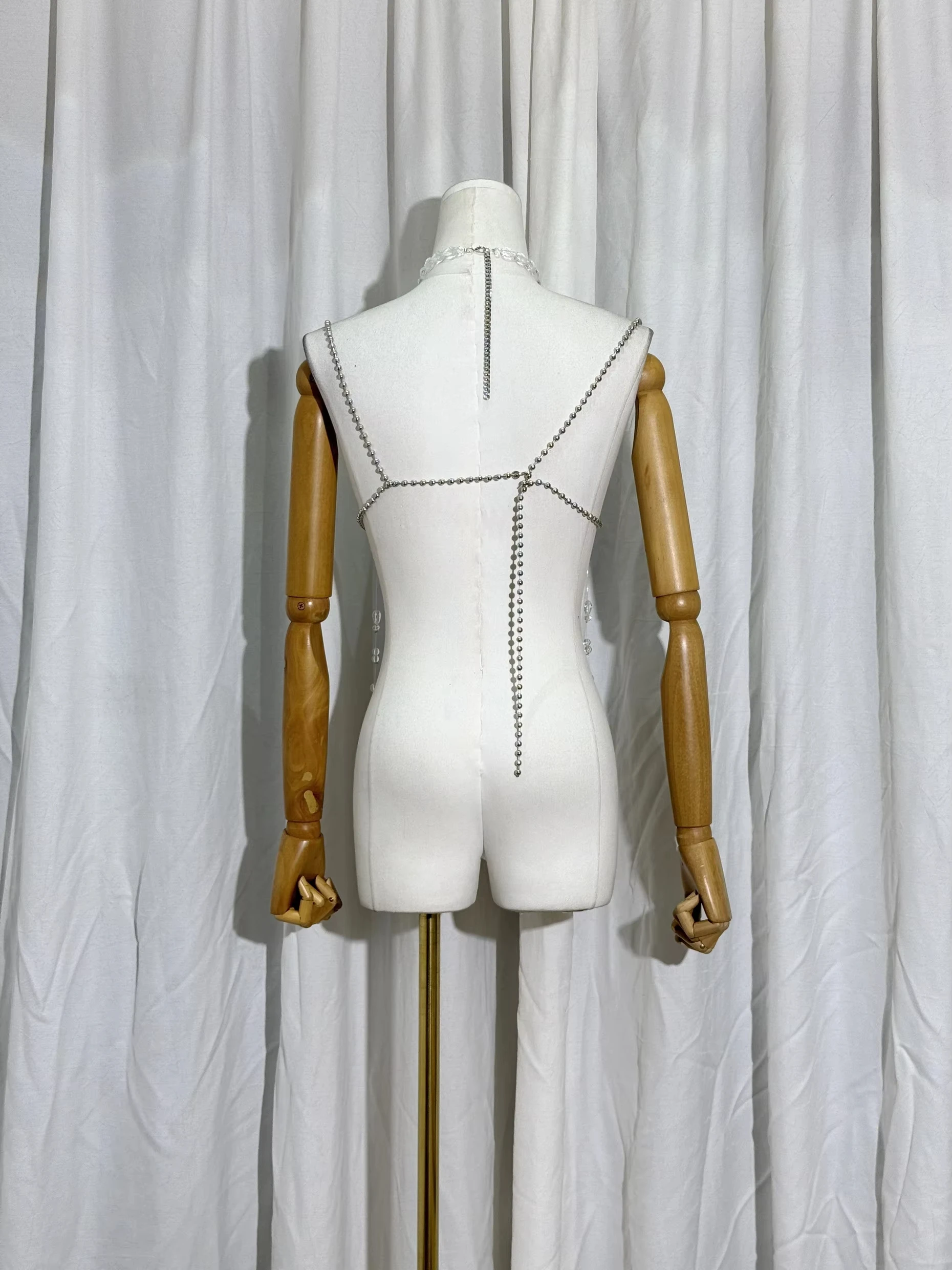 Hot Sexy Women'S Handmade Vest, With Crystal Beads, Hollow Out & Tassel. Ideal For Street Or Beach In Europe & America.