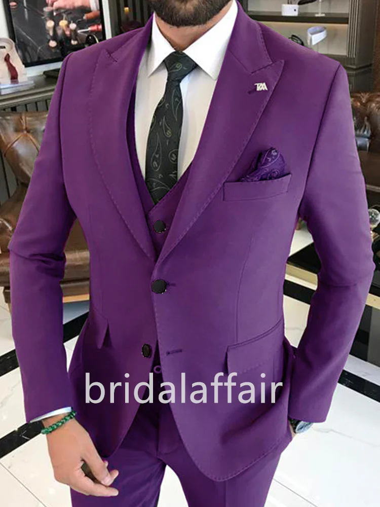 

Bridalaffairr Suit Men's 2 Pieces Casual Tuxedos For Wedding Business (Blazer+Pant) Slim Fit Groom 2023 New