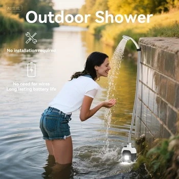 USB Rechargeable Camping Shower 1