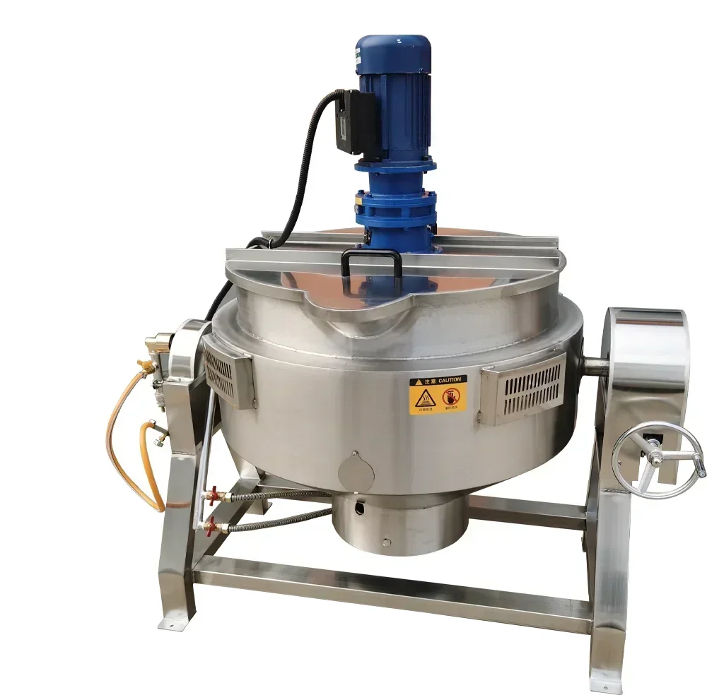 Stirring Jacket Scraper Meat Double-Jacket Small Vegetables Cooking 200L Mixer Machine with Frame