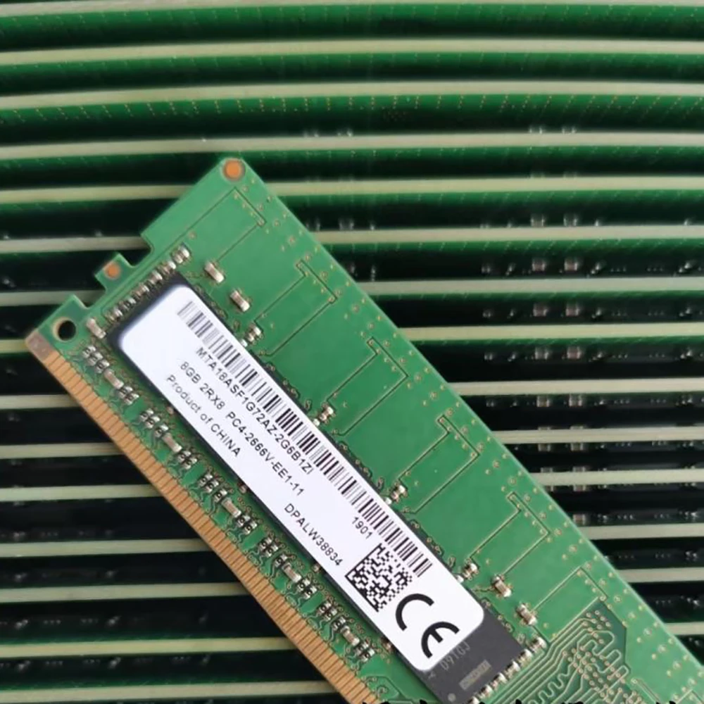 8GB 8G 1RX8 DDR4 2666 For MT RAM PC4-2666V-E MTA9ASF1G72AZ-2G6 Server Memory