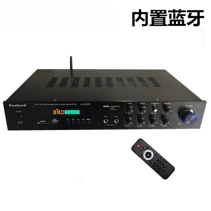 

AV-628BT 5-Channel HIFI Amplifier Bluetooth 600W Digital Stereo Audio Amplifier USB Power Amplifier