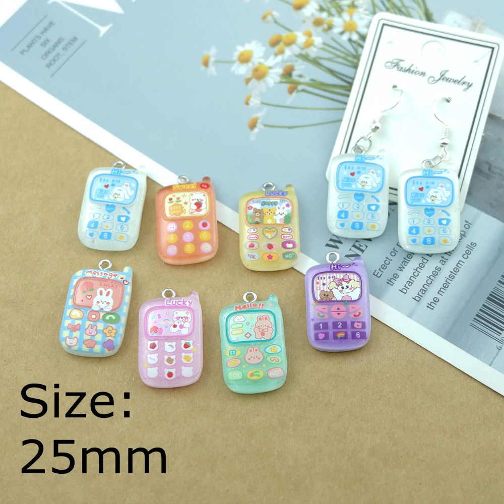 Cartoon Telephone  Charms Earring Bracelets Jewelry Making DIY Pendants Wholesale Bulk