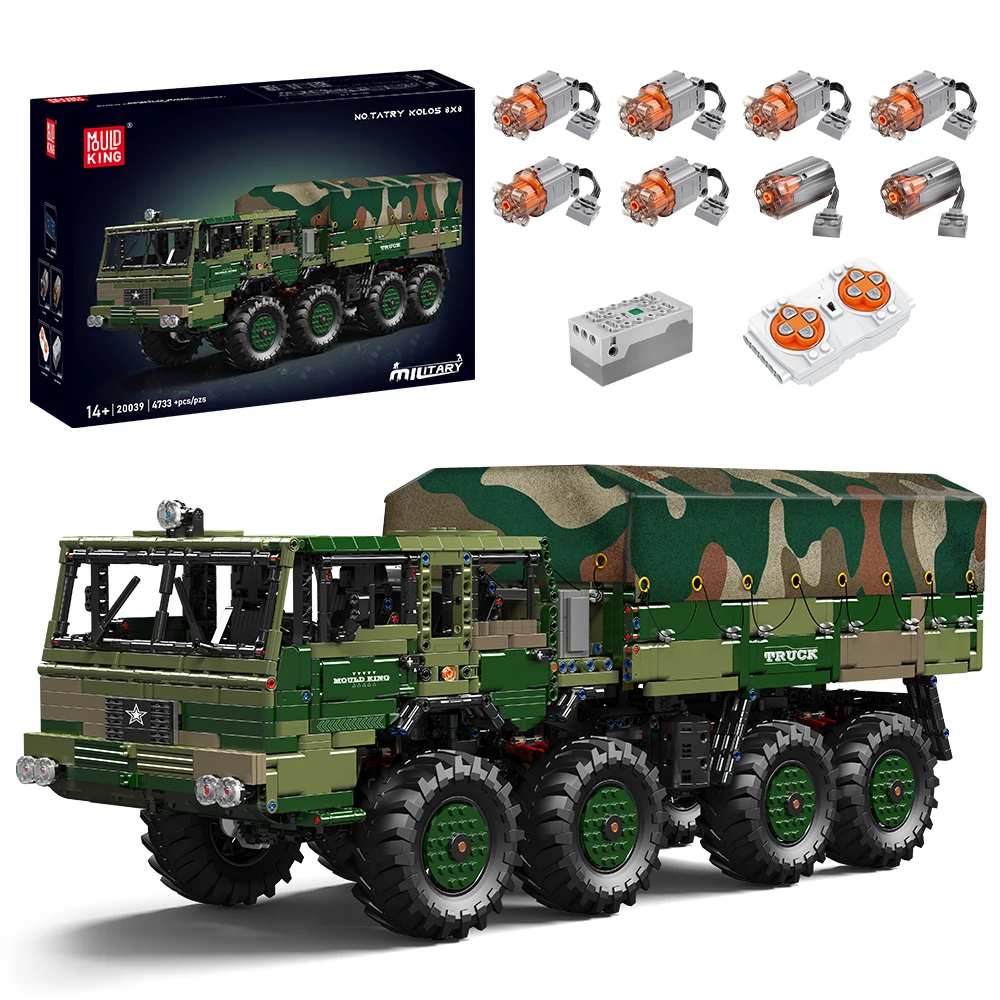 

Mold King 20039/20040 Технический автомобиль Игрушки RC Tatry KOLOS 8X8 Грузовик Строительный блок Сборка Кирпичная модель Детский Рождественский подарок