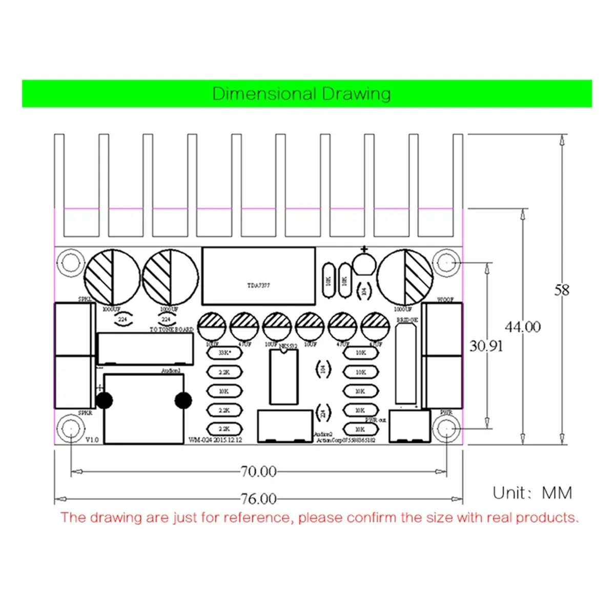 (DT37) TDA7377 2.1ch Amplifier Single Power Speaker Amplifier Board Sound Amplifier DIY Suite Computer Audio Modification