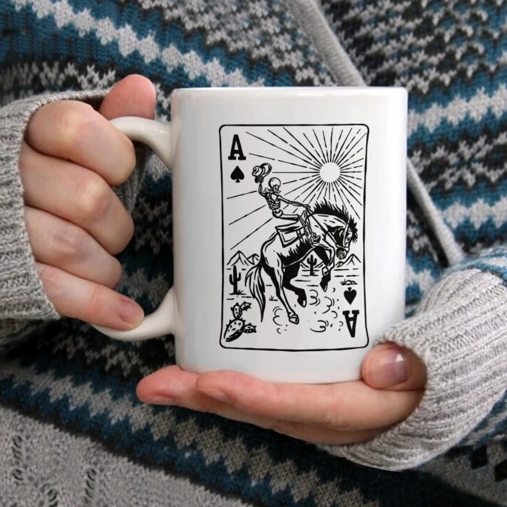

Ace of SpadesCoffee Mug Tea Cup 11oz Coffee Cup Funny Birthday Ceramic Mug Personalized Cup