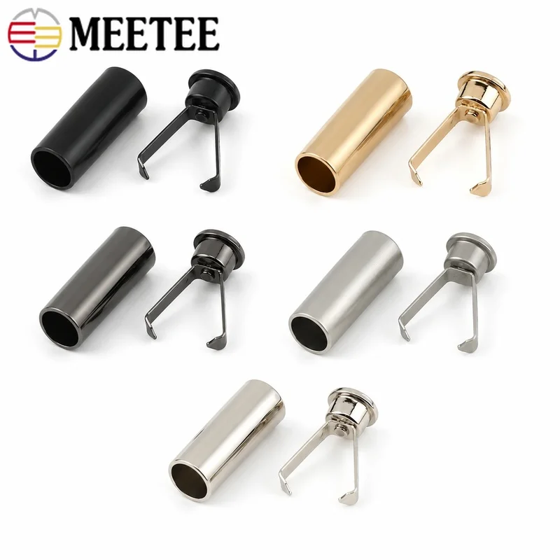50Pcs Meetee 20mm Zinc Alloy Rope End Stopper Cord Lock Cap Hanging Bell Buckle for Bag Shoes Garment Lanyard Craft Accessories