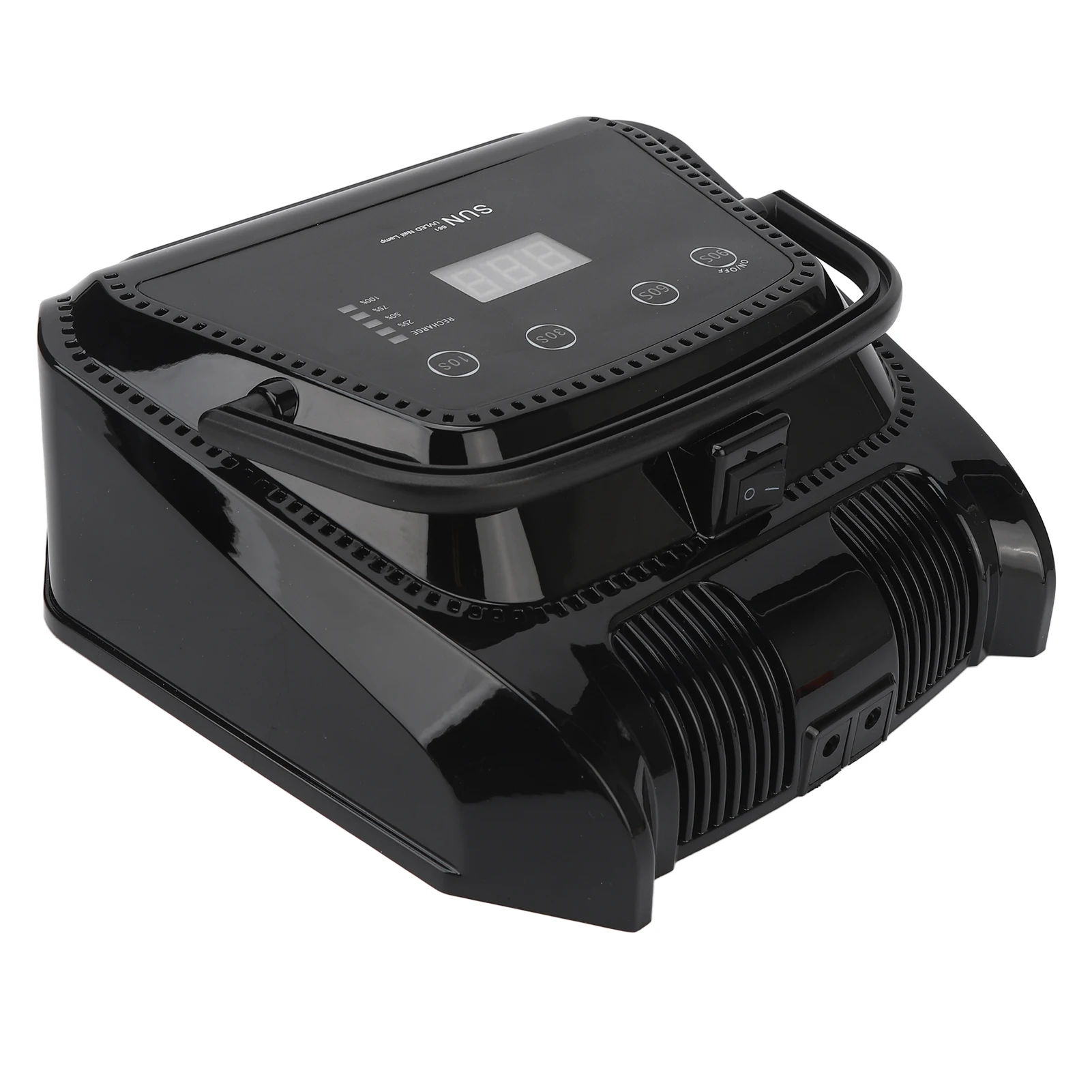 เครื่องเป่าเล็บเจลยูวีแห้งเร็ว36หลอดชิป4จับเวลาแบบชาร์จไฟได้โคมไฟเล็บ LED สีดำ72W