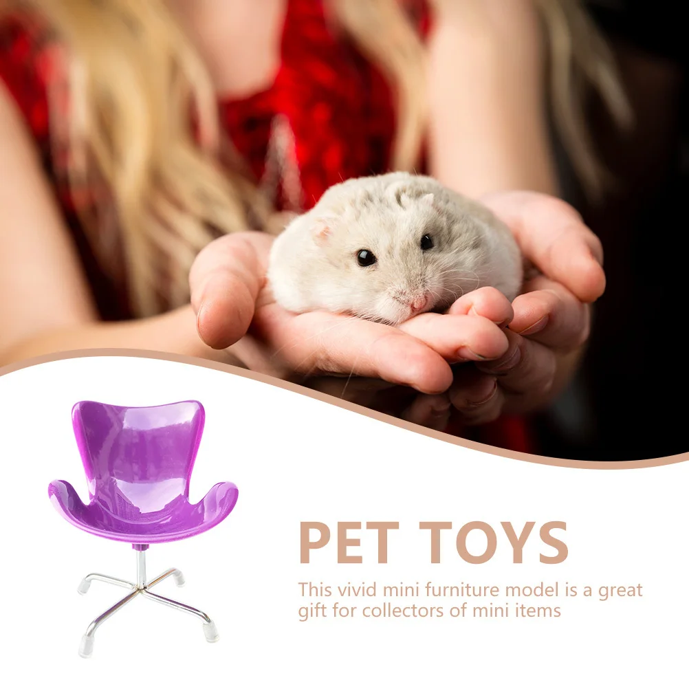 1 كرسي كمبيوتر صغير مادة بلاستيكية ممتازة تصميم واقعي لديكور المنزل الصغير وغرفة النوم وغرفة المعيشة ملحقات تخطيط ذاتية الصنع