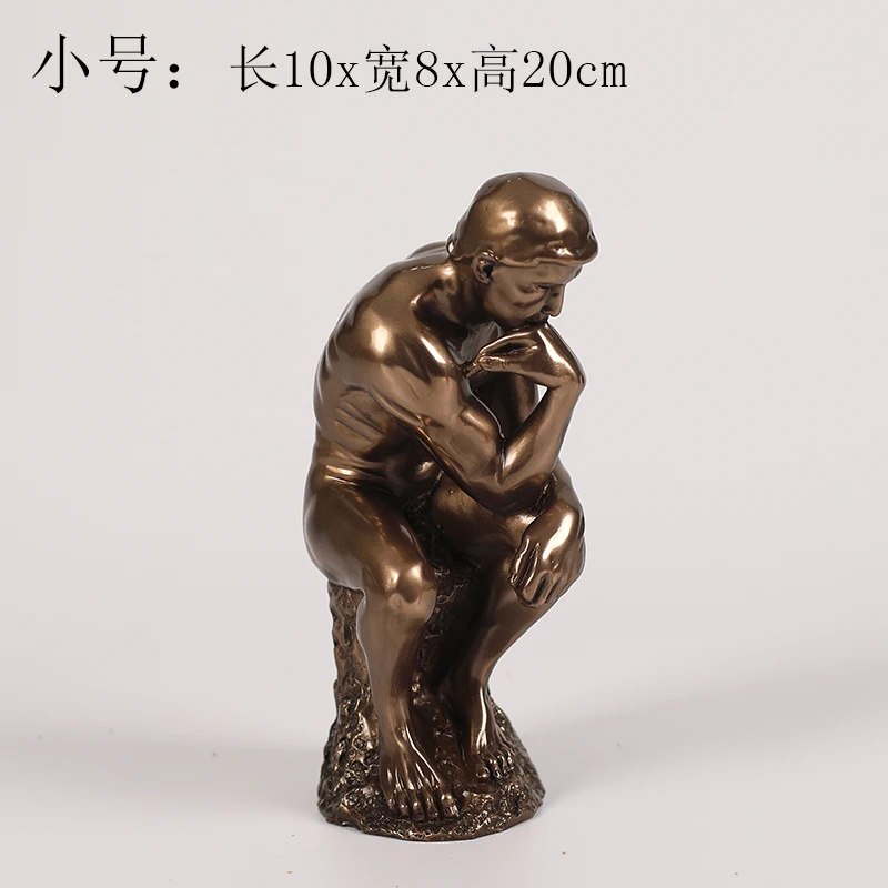 European style home decor ornaments Modern Sculpture Crafts Rodin artwork Thinker decorative figurines living room decoration
