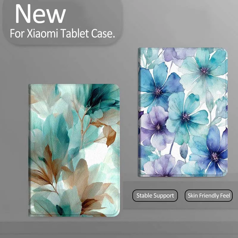 

Blue Purple Flower Pattern Gift Tablet Case For Xiaomi Redmi Mini Pad SE K 2 4 5 6 7 8 2023 2025 11 8.8 11.2 10.1 Pro