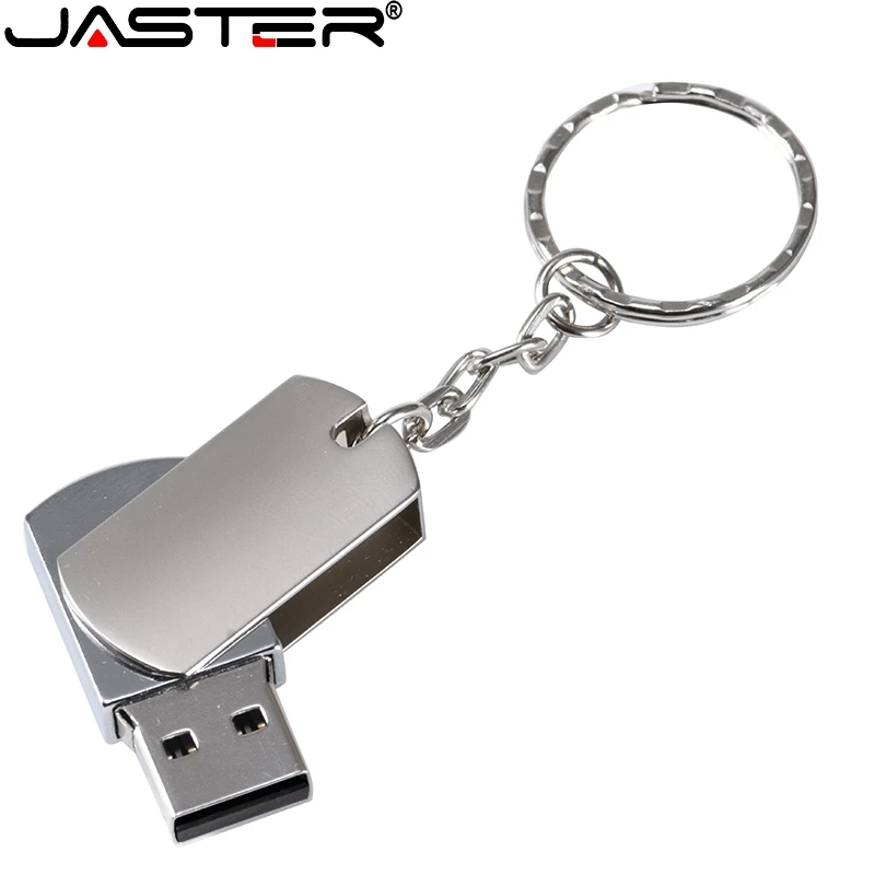 JASTER chiavetta USB portatile in metallo 64GB Mini Pendrive 32GB memoria argento 16GB portachiavi gratuito Pen Drive Stick 8GB U Disk 4GB