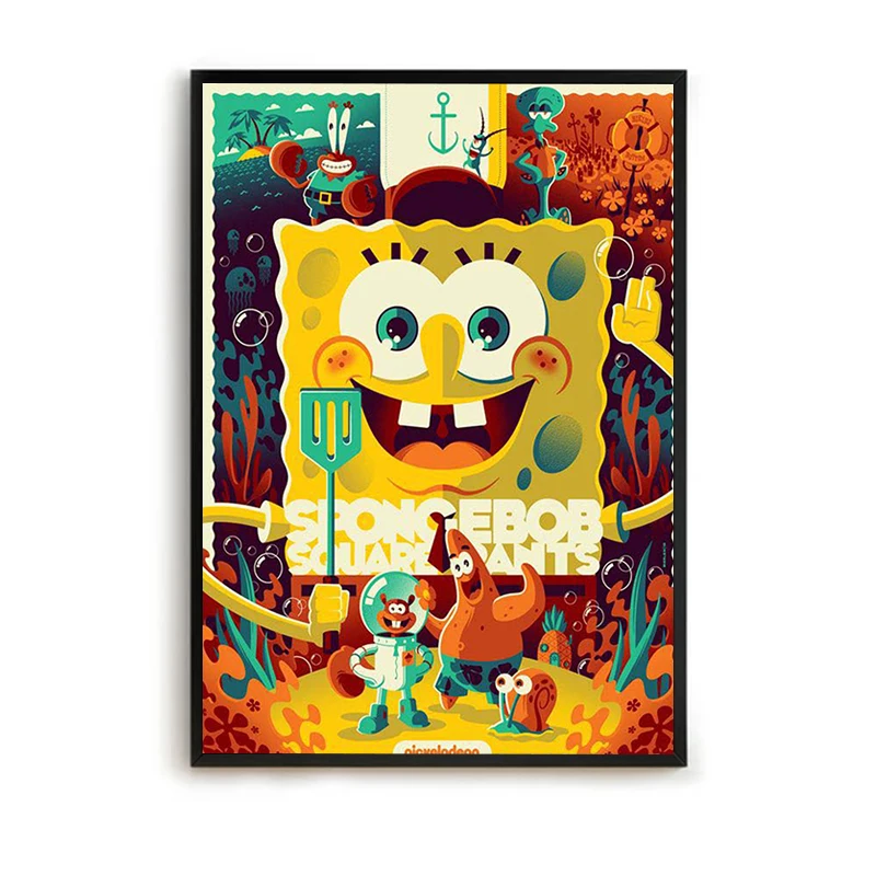 

SpongeBobs Cartoon Poster Posters for Wall Decoration Painting Home Accessory Decorative Paintings Picture on the Wall Art Decor