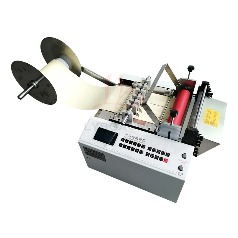 LY-100 100ST 100S 100SA 100P أنبوب الانكماش الحراري آلة قطع الأنابيب التلقائي العزل كم آلة القطع العرضية